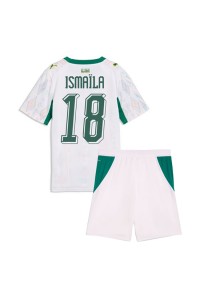 Senegal Ismaila Sarr #18 Jalkapallovaatteet Lasten Kotipeliasu MM-kisat 2026 Lyhythihainen (+ Lyhyet housut)